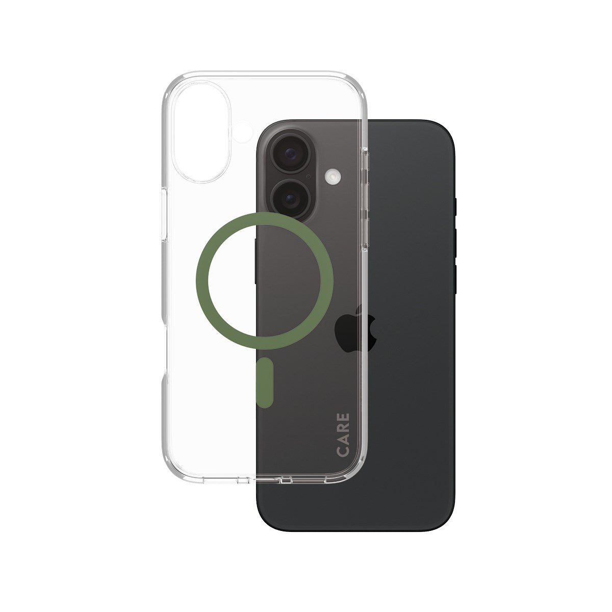 CARE by PanzerGlass® Flagship Case Transparent Urban Combat m. Grøn MagSafe iPhone 16 Plus